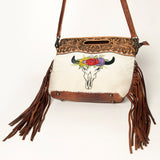American Darling Clutch Hand Tooled Hair on Genuine Leather Western Women Bag Handbag Purse | Purses for Cute