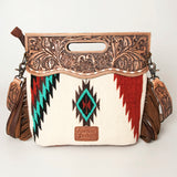 American Darling Clutch Hand Tooled Hair on Genuine Leather Western Women Bag Handbag Purse | Purses for Cute