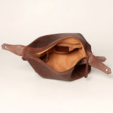 Never Mind Nmbgz130 Toiletry Vintage Handmade Genuine Cowhide Leather Women Bag Western Handbag Purse