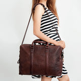 Never Mind Nmbgz132 Tote Vintage Handmade Genuine Cowhide Leather Women Bag Western Handbag Purse