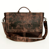 Never Mind Nmbgz134 Briefcase Vintage Handmade Genuine Cowhide Leather Women Bag Western Handbag Purse
