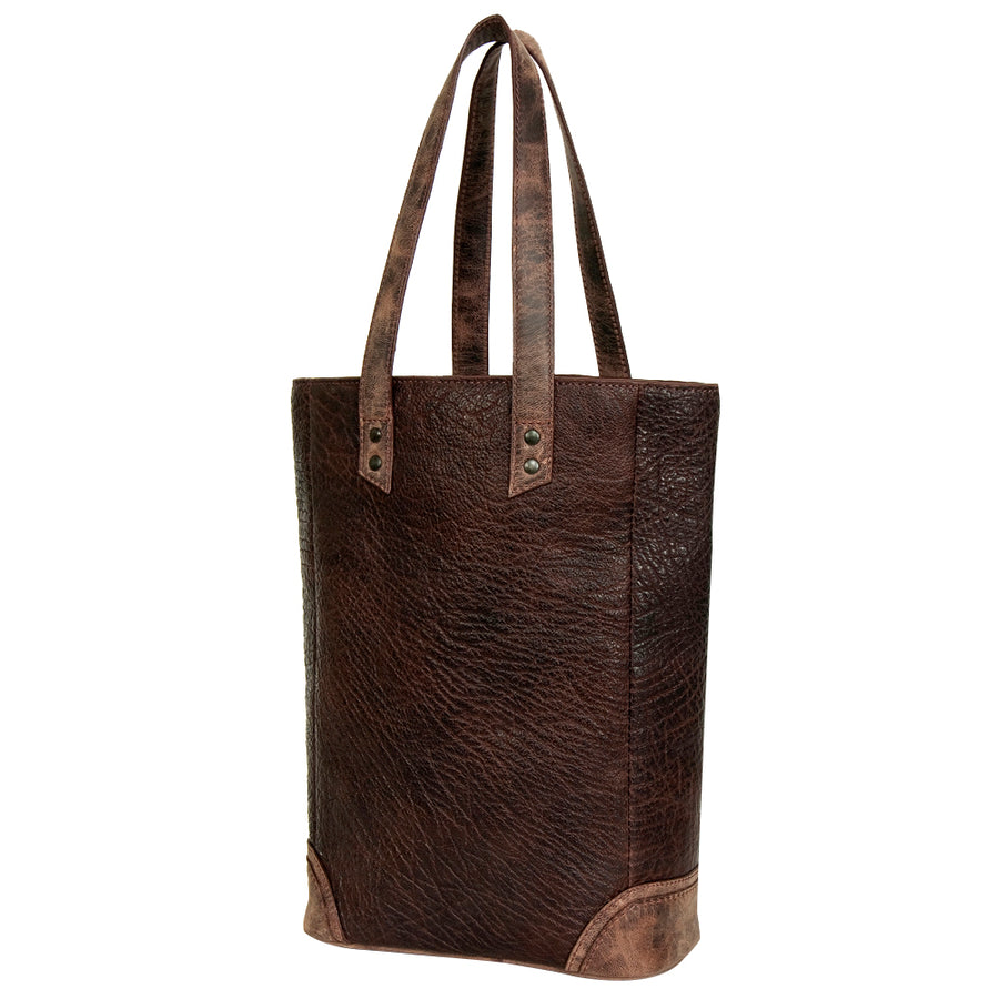 Never Mind Nmbgz135 Tote Vintage Handmade Genuine Cowhide Leather by Hilason – Cowboy and equestrian accessories