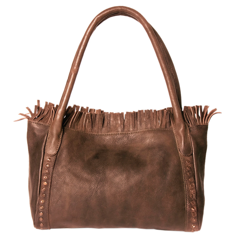 Never Mind Nmbgm110G Tote Vintage Handmade Genuine Cowhide Leather by Hilason – Cowboy and equestrian accessories