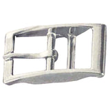 Hilason 1 Inch Die Cast Double BAR Buckle Nickel Plated