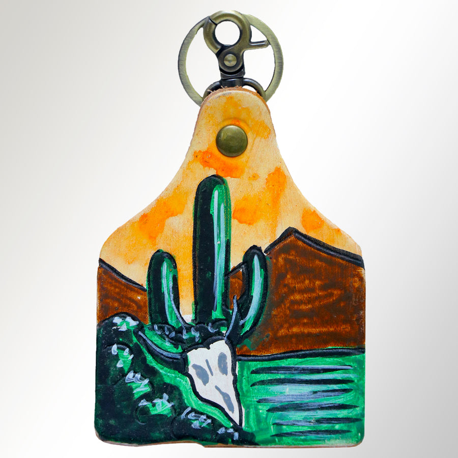 American Darling ADKRM107 Hand Painted Genuine Leather Keyring – by Hilason – Cowboy and equestrian accessories