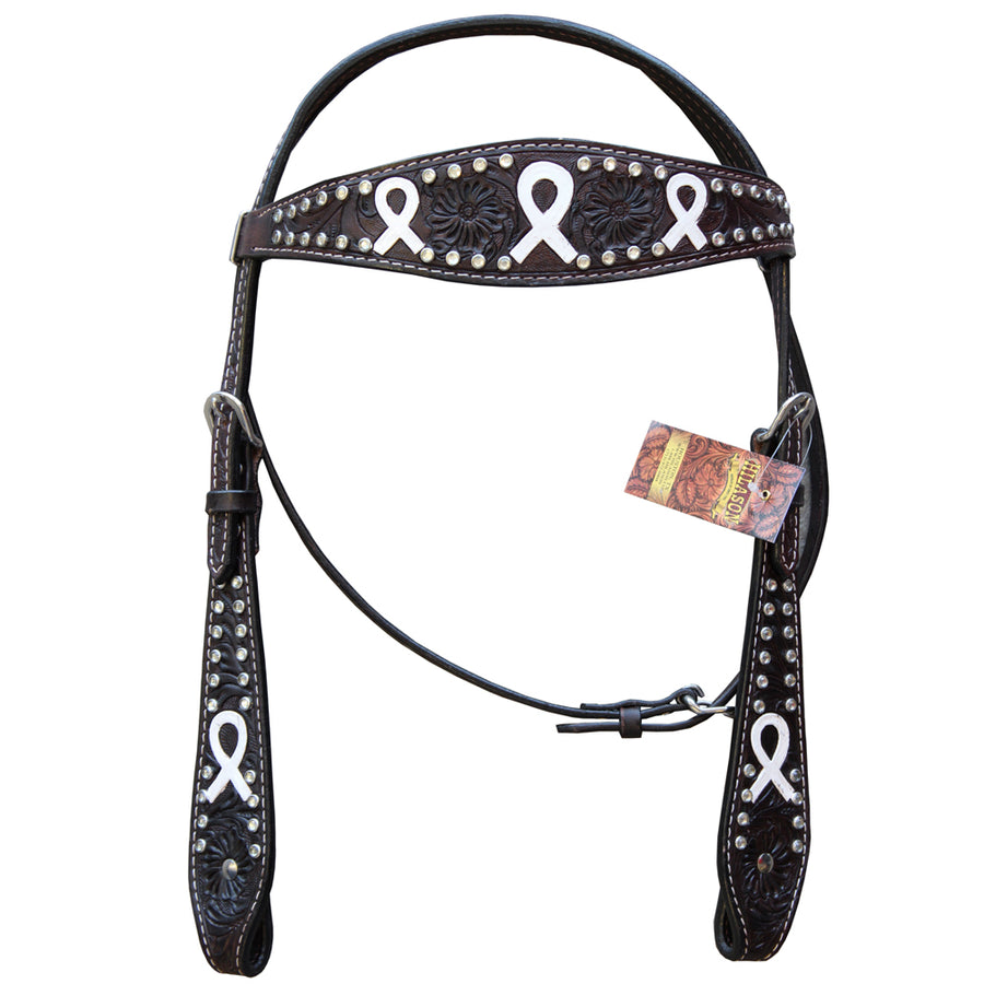 Hilason Western Horse Headstall American Leather Black - Uhorse
