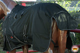 HILASON 600D Turnout Light Winter Waterproof Rain Blanket Horse Black | Blankets for Horses