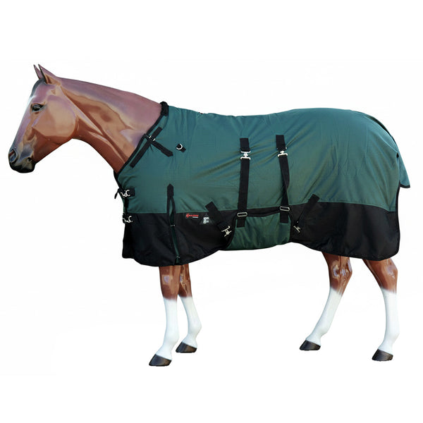 Hilason 600D Winter Waterproof Horse Turnout Blanket Belly Wrap Hunter Green - Uhorse