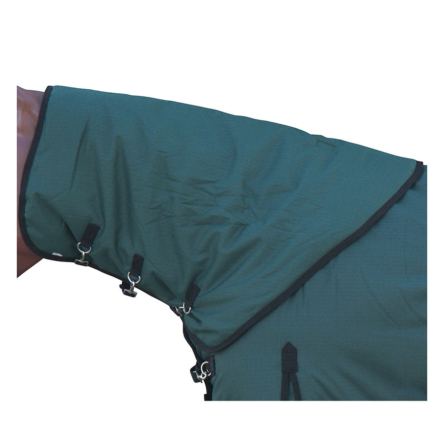 Hilason 600D Winter Waterproof Poly Turnout Horse Hood Neck Cover Green - Hilason