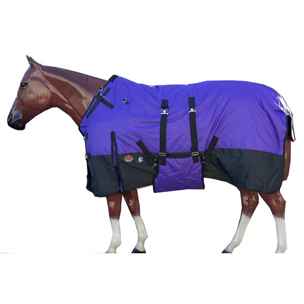 Hilason 600D Winter Waterproof Horse Turnout Blanket Belly Wrap Purple - Hilason