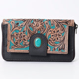 OHLAY WALLET Hand Tooled  Genuine Leather women bag western handbag purse