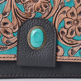 OHLAY WALLET Hand Tooled  Genuine Leather women bag western handbag purse