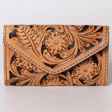 OHLAY WALLET Hand Tooled  Genuine Leather women bag western handbag purse