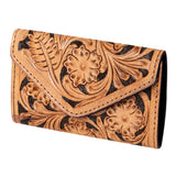 OHLAY WALLET Hand Tooled  Genuine Leather women bag western handbag purse