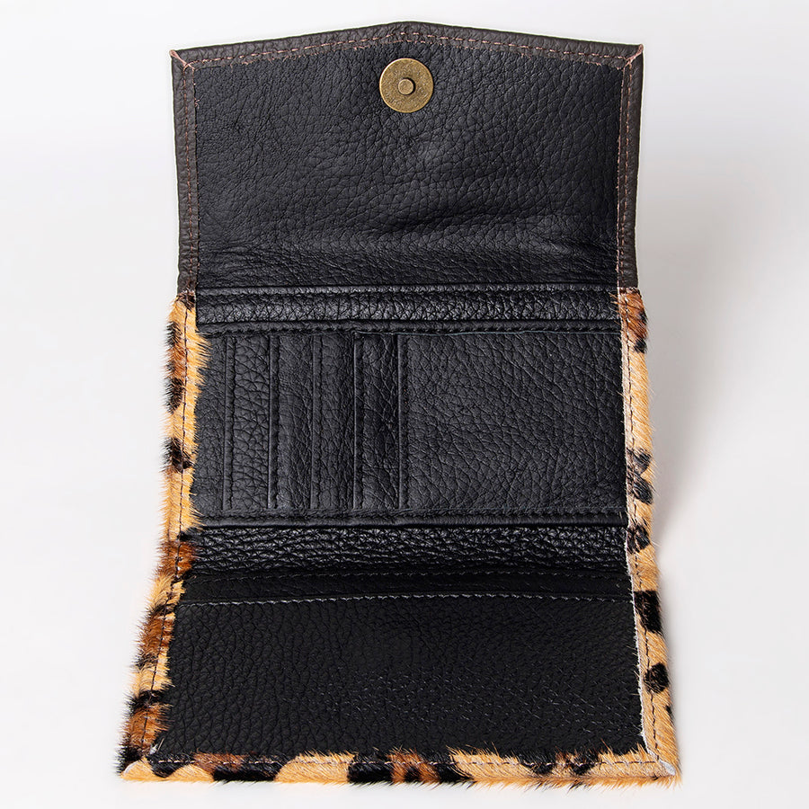 OHLAY Wallet Embossed Hair-On Genuine Leather Women Bag Western Handbag Purse | Womens Handbags |Leather Belt for Summer