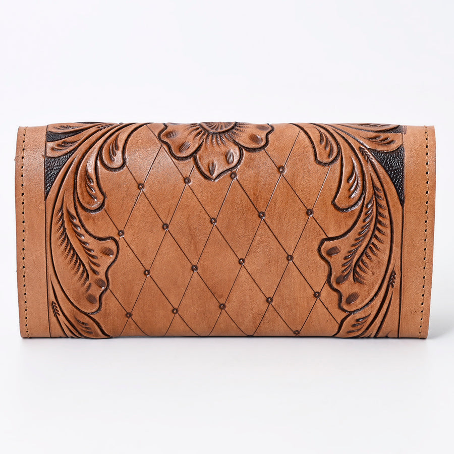 OHLAY Wallet Hand Tooled Genuine Leather Women Bag Western Handbag Purse | Womens Handbags |Leather Belt for Summer