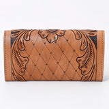 OHLAY WALLET Hand Tooled  Genuine Leather women bag western handbag purse