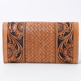 OHLAY WALLET Hand Tooled Genuine Leather women bag western handbag purse