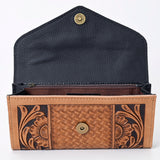 OHLAY WALLET Hand Tooled Genuine Leather women bag western handbag purse