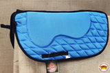 F-Ta127 Hilason Western Memory Foam Saddle Pad With Anti-Slip - Blue