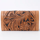 OHLAY WALLET Hand Tooled  Genuine Leather women bag western handbag purse