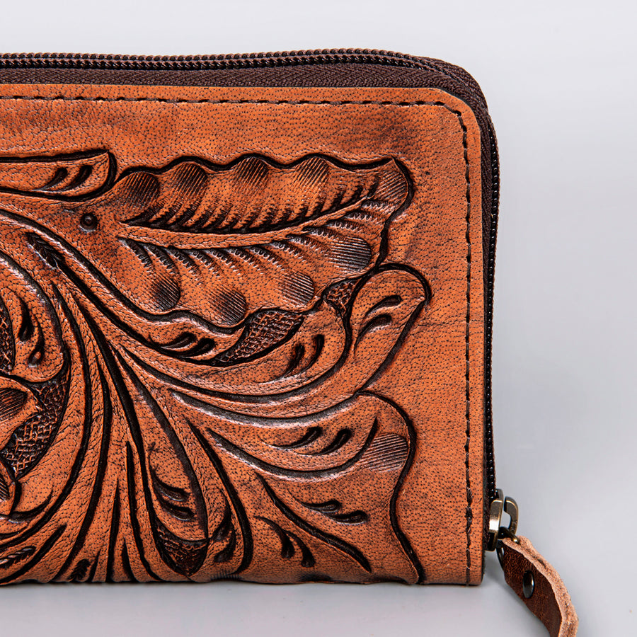 OHLAY Wallet Hand Tooled Genuine Leather Women Bag Western Handbag Purse | Womens Handbags |Leather Belt for Summer