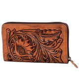 OHLAY WALLET Hand Tooled  Genuine Leather women bag western handbag purse