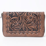 OHLAY WALLET Hand Tooled  Genuine Leather women bag western handbag purse