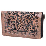 OHLAY WALLET Hand Tooled  Genuine Leather women bag western handbag purse