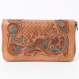 OHLAY WALLET Hand Tooled  Genuine Leather women bag western handbag purse