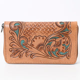 OHLAY WALLET Hand Tooled  Genuine Leather women bag western handbag purse