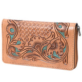 OHLAY WALLET Hand Tooled  Genuine Leather women bag western handbag purse