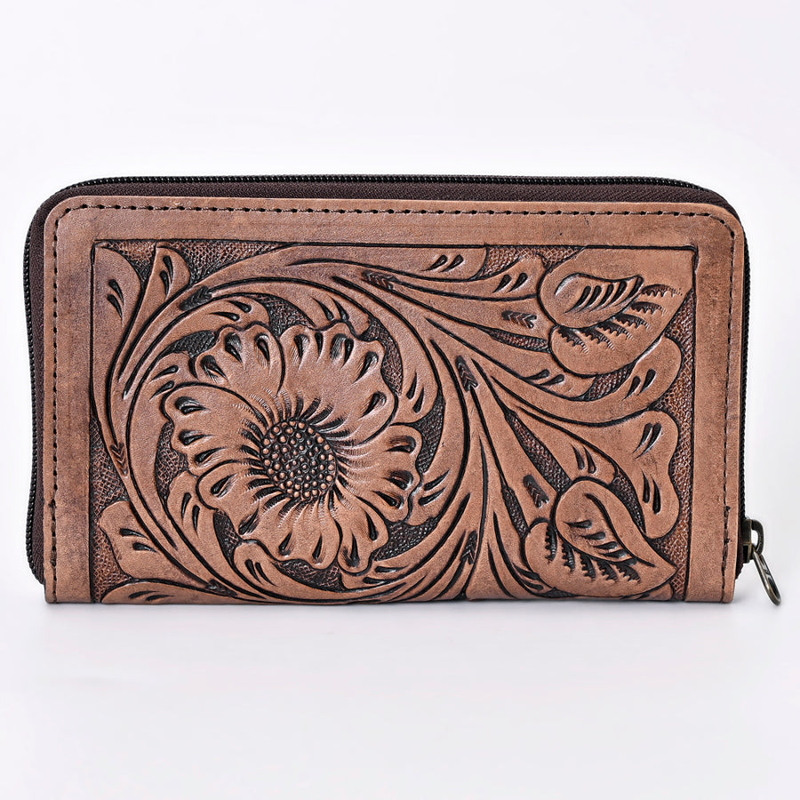 OHLAY Wallet Hand Tooled Genuine Leather Women Bag Western Handbag Purse | Womens Handbags |Leather Belt for Summer