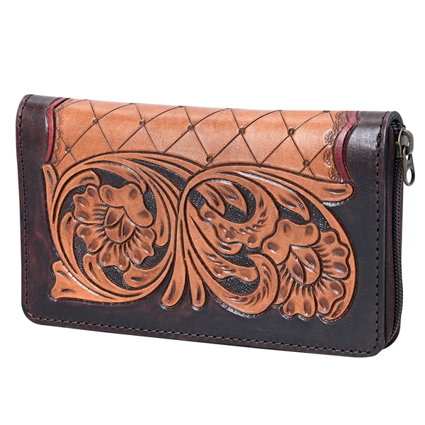 OHLAY WALLET Hand Tooled Genuine Leather women bag western handbag purse - Uhorse