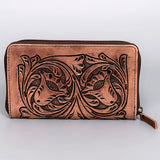 OHLAY WALLET Hand Tooled  Genuine Leather women bag western handbag purse