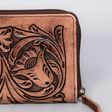 OHLAY WALLET Hand Tooled  Genuine Leather women bag western handbag purse