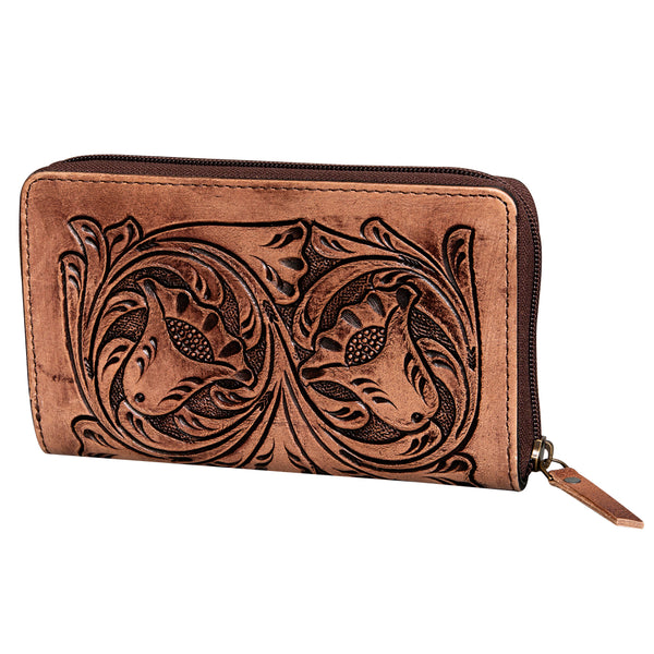OHLAY WALLET Hand Tooled Genuine Leather women bag western handbag purse - Uhorse