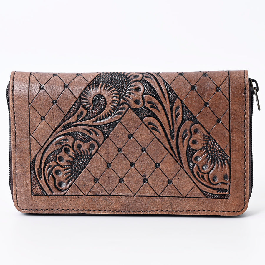 OHLAY Wallet Hand Tooled Genuine Leather Women Bag Western Handbag Purse | Womens Handbags |Leather Belt for Summer