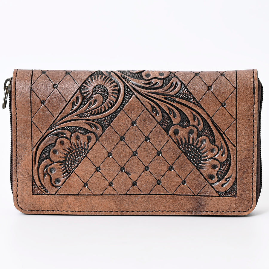 OHLAY Wallet Hand Tooled Genuine Leather Women Bag Western Handbag Purse | Womens Handbags |Leather Belt for Summer