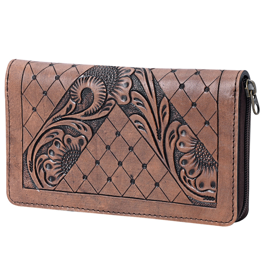 OHLAY WALLET Hand Tooled Genuine Leather women bag western handbag purse - Uhorse