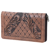 OHLAY WALLET Hand Tooled  Genuine Leather women bag western handbag purse