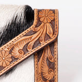 OHLAY WALLET Hand Tooled Hair-on Genuine Leather women bag western handbag purse