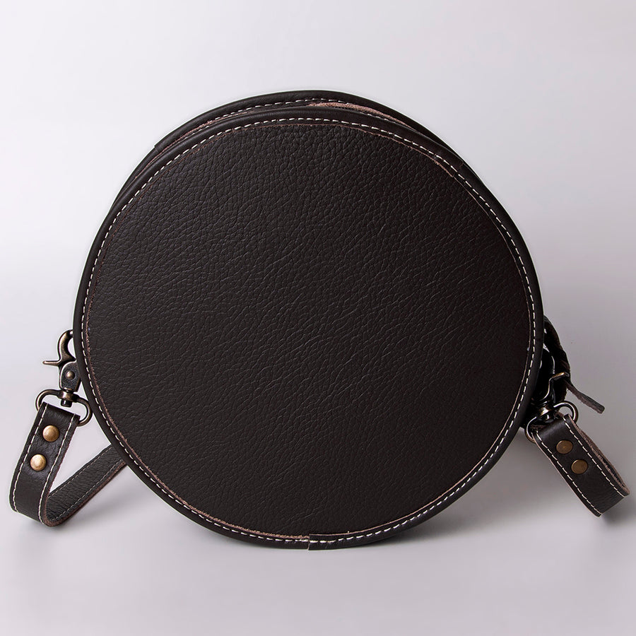 OHLAY Canteen Hand Tooled Genuine Leather Women Bag Western Handbag Purse | Womens Handbags Clutch for Travel Summer