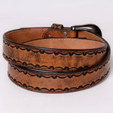 American Darling ADBL113-L Beautifully Hand Tooled Genuine American Leather Belt Men and  Women