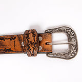 American Darling ADBL115-L Beautifully Hand Tooled Genuine American Leather Belt Men and  Women