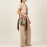 American Darling Signature Crossbody Hand Tooled Saddle Blanket Genuine Leather Women Bag Western Handbag Purse