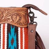 American Darling Signature Crossbody Hand Tooled Saddle Blanket Genuine Leather Women Bag Western Handbag Purse