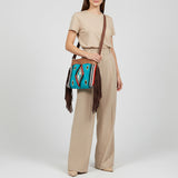 American Darling Signature Crossbody Hand Tooled Saddle Blanket Genuine Leather Women Bag Western Handbag Purse