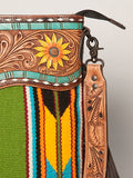 American Darling Signature Crossbody Hand Tooled Saddle Blanket Genuine Leather Women Bag Western Handbag Purse