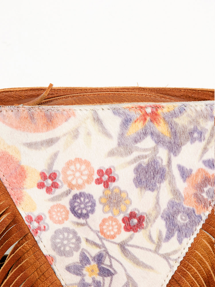 American Darling Cross body Bag, Genuine Leather Western Purse with Hair-On Cowhide, Handcrafted Fringes & YKK Zipper